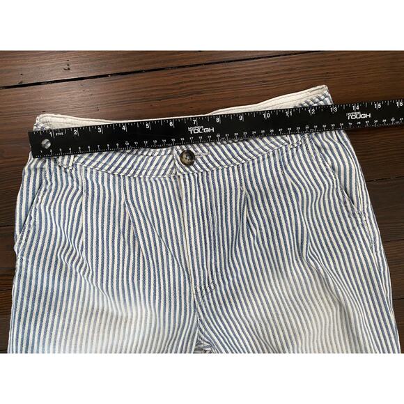 Free People We The Free Pants Size 24 Daydreamer Cotton Railroad Striped Casual - Picture 10 of 14